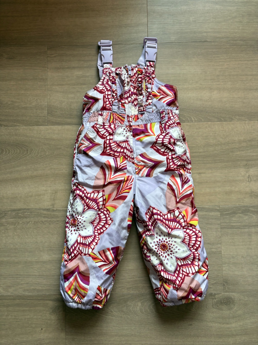 BabyGAP - floral snow overalls/bibs size 2T